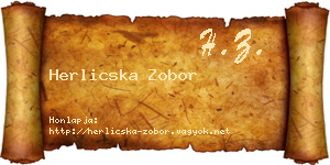 Herlicska Zobor névjegykártya